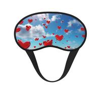 Sleep Mask for Side Sleeper Silk Sleeping Eye Masks with Elastic Strap Super Soft Eye Sleep Shade Cover Hearts in The Sky Blackout Night Blindfold for Women Men Travel