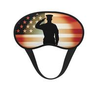 Sleep Mask for Side Sleeper Silk Sleeping Eye Masks with Elastic Strap Super Soft Eye Sleep Shade Cover Thank You Soldier Saluting America Flag Blackout Night Blindfold for Women Men Travel