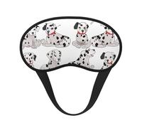 Sleep Mask for Side Sleeper Silk Sleeping Eye Masks with Elastic Strap Super Soft Eye Sleep Shade Cover Cute Dalmatian Blackout Night Blindfold for Women Men Travel