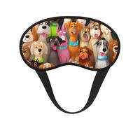Sleep Mask for Side Sleeper Silk Sleeping Eye Masks with Elastic Strap Super Soft Eye Sleep Shade Cover Dogs Blackout Night Blindfold for Women Men Travel