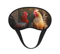 Sleep Mask for Side Sleeper Silk Sleeping Eye Masks with Elastic Strap Super Soft Eye Sleep Shade Cover Rooster and Chicken Blackout Night Blindfold for Women Men Travel
