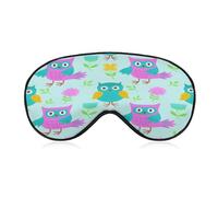 Sleep Mask for Sleeping,Purple Owl Filled with Premium Mulberry Silk,Softest & Breathable Silk Eye Sleeping Mask