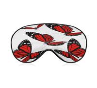 Sleep Mask for Sleeping,Red Buterfly Filled with Premium Mulberry Silk,Softest & Breathable Silk Eye Sleeping Mask