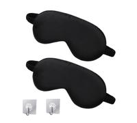 Sleep Mask for Women and Men,Eye Mask for Sleeping with Adjustable Elastic Strap Blackout, Ultra-Soft Comfortable Eye Mask for Travel & Night Shift Perfect for Deep Sleep & Relaxation Black 2 Pcs