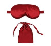 Sleep Mask for Women Men, Silk Eye Mask Super Soft Eye Masks with Adjustable Elastic Strap Both Sides Blackout with Cloth Bag for Travel Yoga Nap Meditation Y4-SMZGYZ (Wine Red)