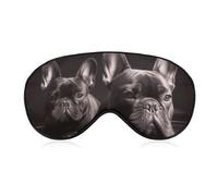 Sleep Mask French Bulldog Sleep Eye Mask with Adjustable Strap Blindfold Travel Eye Shade Cover Eyemask Eye Cover Soft Eyeshade Patches for Sleeping Yoga