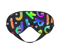 Sleep Mask, Funny Alphabet Monster Eye Masks for Sleep, Sleep Masks for Women and Men, Blackout Eye Covers for Travel/Sleeping