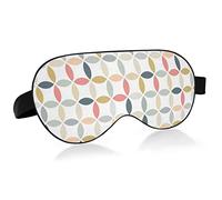 Sleep Mask Geometric Pattern Circles Night Eye Shade Cover Soft Comfort Blindfold Blockout Light Adjustable Strap for Men Women