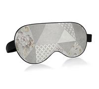 Sleep Mask Geometric Tiles Flowers Pattern Night Eye Shade Cover Soft Comfort Blindfold Blockout Light Adjustable Strap for Men Women