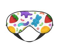 Sleep Mask, Gummy Candy Pattern Eye Masks for Sleep, Sleep Masks for Women and Men, Blackout Eye Covers for Travel/Sleeping