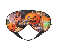 Sleep Mask, Halloween Pumpkin Candy Eye Masks for Sleep, Sleep Masks for Women and Men, Blackout Eye Covers for Travel/Sleeping