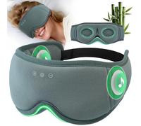 Sleep Mask Headphones with 3D Bamboo Cotton - MUSICOZY Bluetooth Sleep Mask, Wireless Eye Mask with Headphones for Side Sleepers, Zero Pressure 100% Light Blackout | 14H Playtime&Bluetooth 5.4