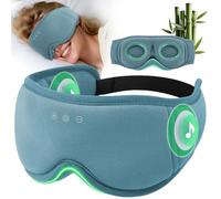 Sleep Mask Headphones with 3D Bamboo Cotton - MUSICOZY Bluetooth Sleep Mask, Wireless Eye Mask with Headphones for Side Sleepers, Zero Pressure 100% Light Blackout | 14H Playtime&Bluetooth 5.4