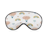 Sleep Mask Hot AiR Balloon Rainbow for Light Blocking,Eye Mask for Women Men Side Sleeper,Puffiness Dry Eyes Headache,Adjustable Strap