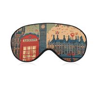 Sleep Mask I Like London Sleep Eye Mask with Adjustable Strap Blindfold Travel Eye Shade Cover Eyemask Eye Cover Soft Eyeshade Patches for Sleeping Yoga