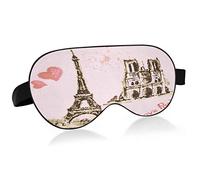 Sleep Mask I Love Paris Tower Night Eye Shade Cover Soft Comfort Blindfold Blockout Light Adjustable Strap for Men Women