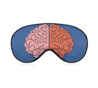 Sleep Mask Left and Right Brain Light Blocking Sleeping Eye Mask, Eye Cover with Adjustable Strap Eye Sleep Shade Cover