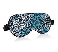 Sleep Mask Leopard Blue Night Eye Shade Cover Soft Comfort Blindfold Blockout Light Adjustable Strap for Men Women