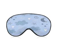 Sleep Mask,Love Star Silk Eye Mask with Adjustable Strap for Sleeping,Eye Sleep Shade Cover,Blocks Light Reduces Puffy Eyes Gifts