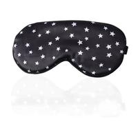 Sleep Mask Luxury Cool and Lustrous Eye Cover for Sleeping Unisex,with Adjustable Strap,Comfortable and Super Soft Eye mask Ultimate Sleeping aid,Sleep Mask Invisible Alar Deep Orbit 3D,(Black Stars)