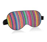 Sleep Mask Mexican Serape Blanket & Leopard Stripes Night Eye Shade Cover Soft Comfort Blindfold Blockout Light Adjustable Strap for Men Women