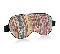 Sleep Mask Mexican Serape Blanket Stripes & Leopard Night Eye Shade Cover Soft Comfort Blindfold Blockout Light Adjustable Strap for Men Women