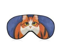 Sleep Mask Mid-Century Modern Art Cats Sleep Eye Mask with Adjustable Strap Blindfold Travel Eye Shade Cover Eyemask Eye Cover Soft Eyeshade Patches for Sleeping Yoga