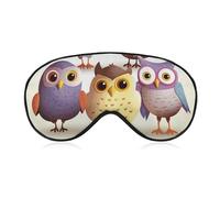 Sleep Mask Owls Birds Sleep Eye Mask with Adjustable Strap Blindfold Travel Eye Shade Cover Eyemask Eye Cover Soft Eyeshade Patches for Sleeping Yoga