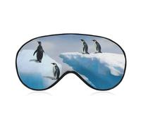 Sleep Mask Penguins On The Iceberg Sleep Eye Mask with Adjustable Strap Blindfold Travel Eye Shade Cover Eyemask Eye Cover Soft Eyeshade Patches for Sleeping Yoga