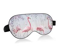 Sleep Mask Pink Flamingos Night Eye Shade Cover Soft Comfort Blindfold Blockout Light Adjustable Strap for Men Women