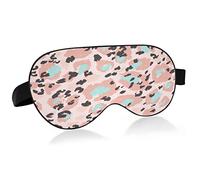 Sleep Mask Pink Leopard Spots Night Eye Shade Cover Soft Comfort Blindfold Blockout Light Adjustable Strap for Men Women