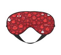 Sleep Mask, Playful Red Cartoon Faces Eye Masks for Sleep, Sleep Masks for Women and Men, Blackout Eye Covers for Travel/Sleeping