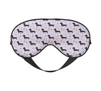 Sleep Mask, Purple Dachshund Dog Puppy Candy Eye Masks for Sleep, Sleep Masks for Women and Men, Blackout Eye Covers for Travel/Sleeping