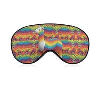 Sleep Mask Rainbow Camel Pattern Light Blocking Sleeping Eye Mask, Eye Cover with Adjustable Strap Eye Sleep Shade Cover