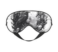 Sleep Mask, Raven Skulls Forest Eye Masks for Sleep, Sleep Masks for Women and Men, Blackout Eye Covers for Travel/Sleeping