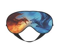 Sleep Mask, Red and Blue Fire Dragon A Eye Masks for Sleep, Sleep Masks for Women and Men, Blackout Eye Covers for Travel/Sleeping