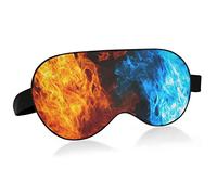 Sleep Mask Red and Blue Fire Night Eye Shade Cover Soft Comfort Blindfold Blockout Light Adjustable Strap for Men Women