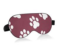 Sleep Mask Red Animal Paws Night Eye Shade Cover Soft Comfort Blindfold Blockout Light Adjustable Strap for Men Women
