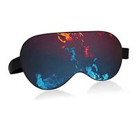 Sleep Mask Red Blue Fire Night Eye Shade Cover Soft Comfort Blindfold Blockout Light Adjustable Strap for Men Women