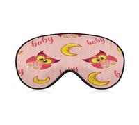 Sleep Mask Red Owl Moon Silk Eye Cover Soft Satin Blindfold Elastic Strap Night Eyeshade Travel Nap for Women Men