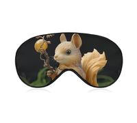 Sleep Mask Resin Squirrel Sleep Eye Mask with Adjustable Strap Blindfold Travel Eye Shade Cover Eyemask Eye Cover Soft Eyeshade Patches for Sleeping Yoga