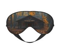 Sleep Mask, Rustic Cabin Autumn Forest Eye Masks for Sleep, Sleep Masks for Women and Men, Blackout Eye Covers for Travel/Sleeping