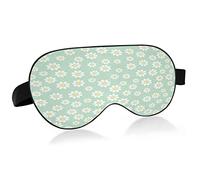Sleep Mask Seamless Daisy Flower Night Eye Shade Cover Soft Comfort Blindfold Blockout Light Adjustable Strap for Men Women
