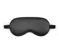 Sleep Mask Silk Eye Mask for Sleeping, Blackout Anti-Allergy Silk Eye Mask with Elastic Strap for Night,Travel,Nap,Meditation (Black)