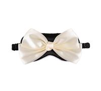 Sleep Mask Silk Sleeping Eye Mask Female Eye Cover Cute Sleep Mask Beautiful Bow Tie Blindfold Women Girls Night Eyepathces Eyes Bandage(Black)