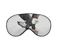 Sleep Mask Sketch of Bald Eagle Diving Sleep Eye Mask with Adjustable Strap Blindfold Travel Eye Shade Cover Eyemask Eye Cover Soft Eyeshade Patches for Sleeping Yoga