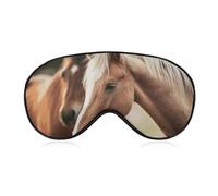 Sleep Mask Soft Comfortable Eye Mask with Adjustable Strap Eye Cover Adorable HorseEye Shade for Men Women Work Travel
