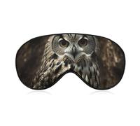 Sleep Mask Soft Comfortable Eye Mask with Adjustable Strap Eye Cover an OwlEye Shade for Men Women Work Travel