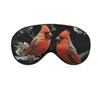 Sleep Mask Soft Comfortable Eye Mask with Adjustable Strap Eye Cover Cardinals Birds Fauna WildEye Shade for Men Women Work Travel