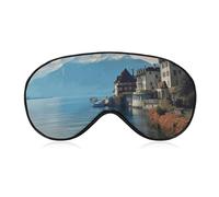 Sleep Mask Soft Comfortable Eye Mask with Adjustable Strap Eye Cover Lake Geneva SwitzerlandEye Shade for Men Women Work Travel